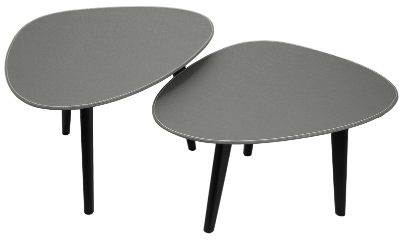 SET DE 2 TABLES BASSES OVALES