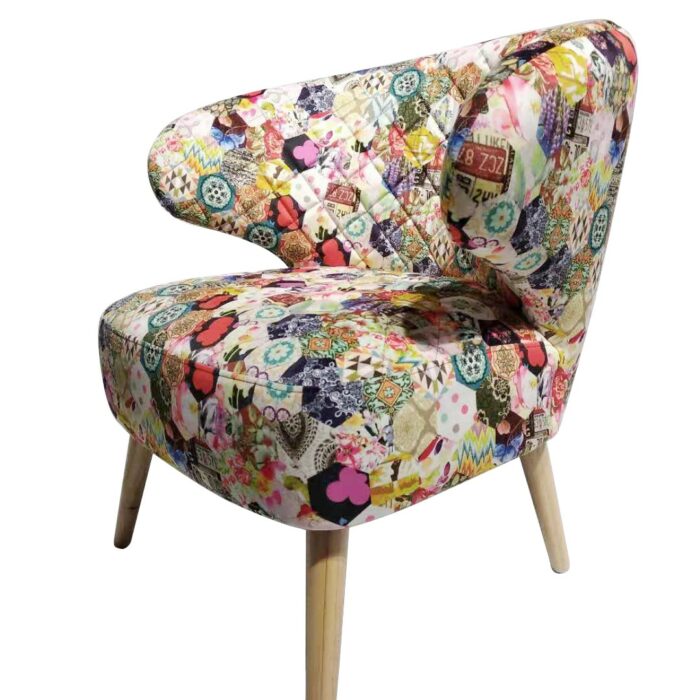 FAUTEUIL ANGÈLE - PATCHWORK 100% POLYESTER 73*66*60