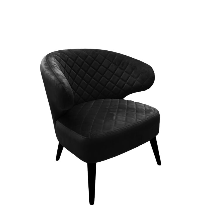 FAUTEUIL ANGÈLE - NOIR 100% POLYESTER 73*66*60