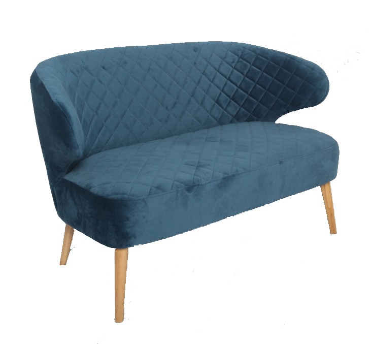 FAUTEUIL ANGÈLE - BLEU CANARD 100% POLYESTER 73*66*60