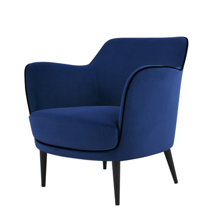 FAUTEUIL NEPTUNE - BLEU DE MINUIT - 75*72*77