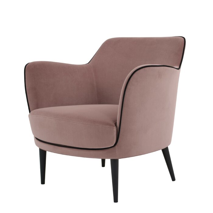 FAUTEUIL NEPTUNE - VIEUX ROSE - 75*72*77