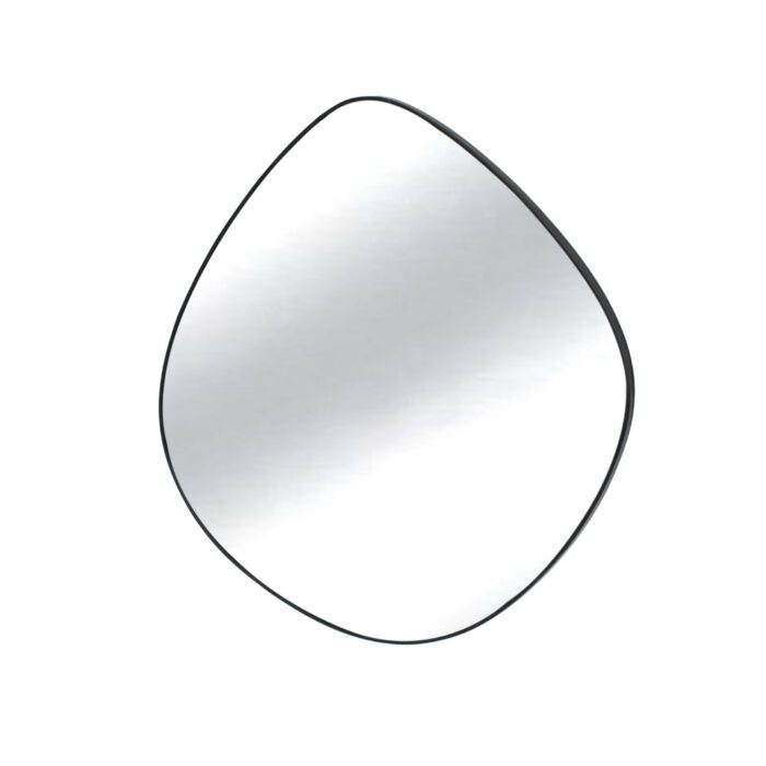 MIROIR OVALE FILAIRE GRIS FONCÉ PM