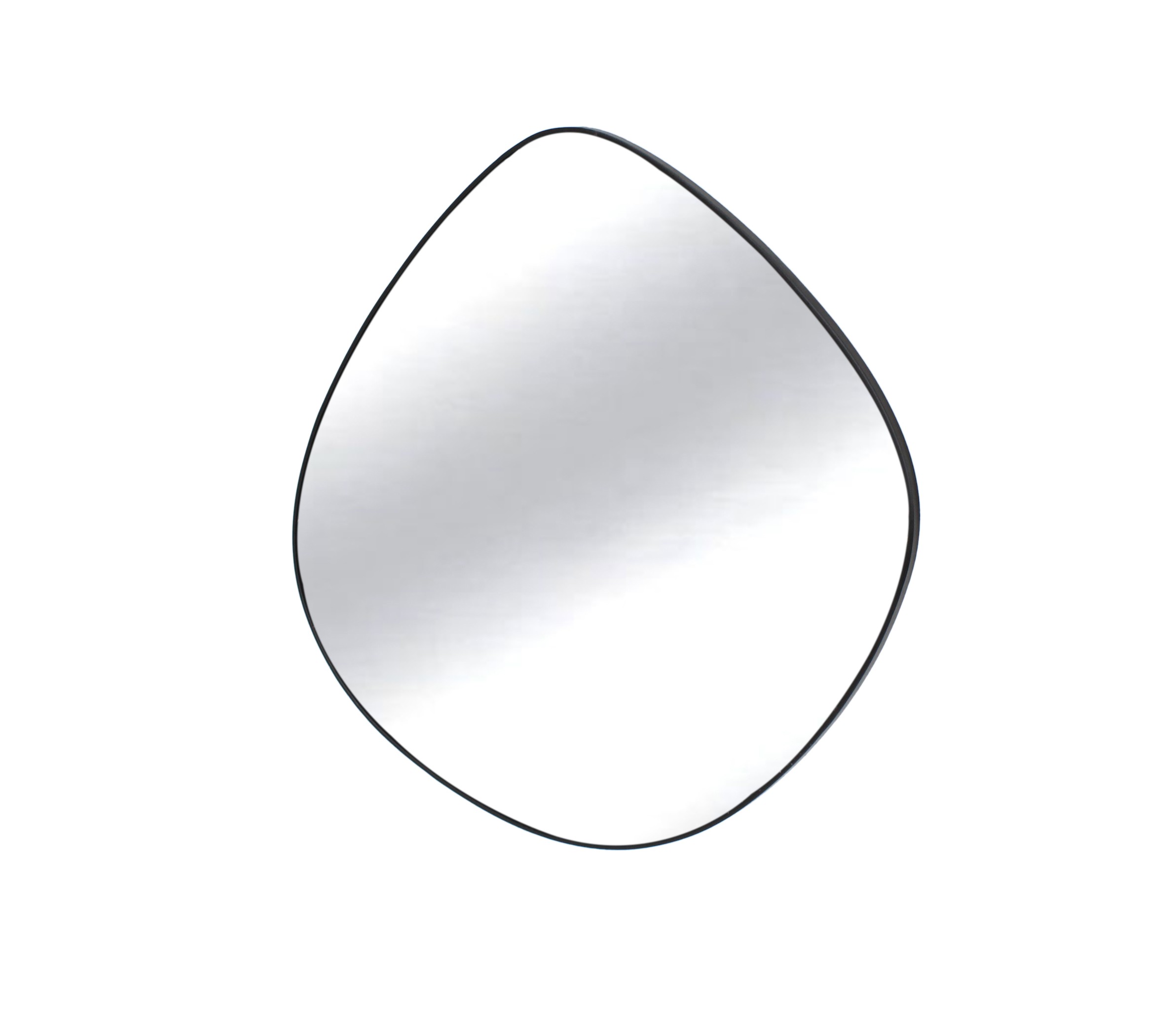 MIROIR OVALE FILAIRE GRIS FONCÉ PM