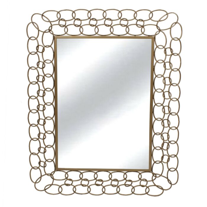 MIROIR DESIGN EN METAL AJOURE BRONZE