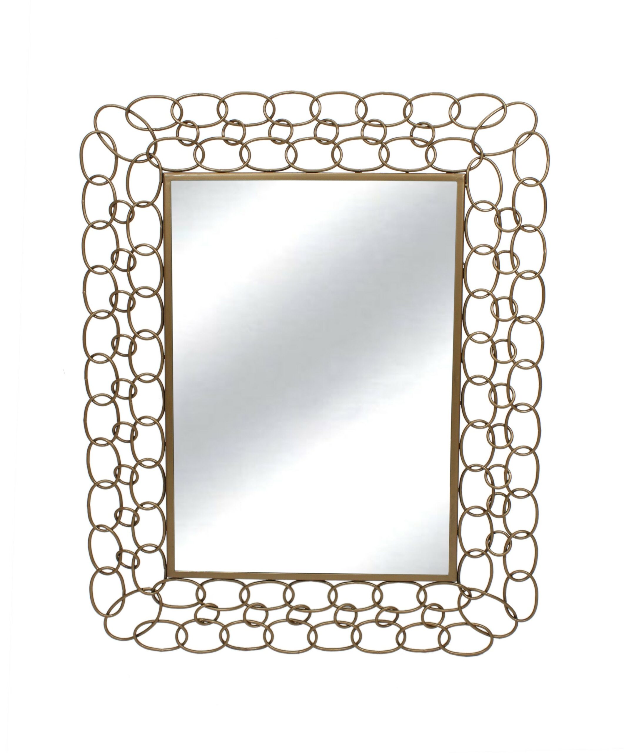 MIROIR DESIGN EN METAL AJOURE BRONZE