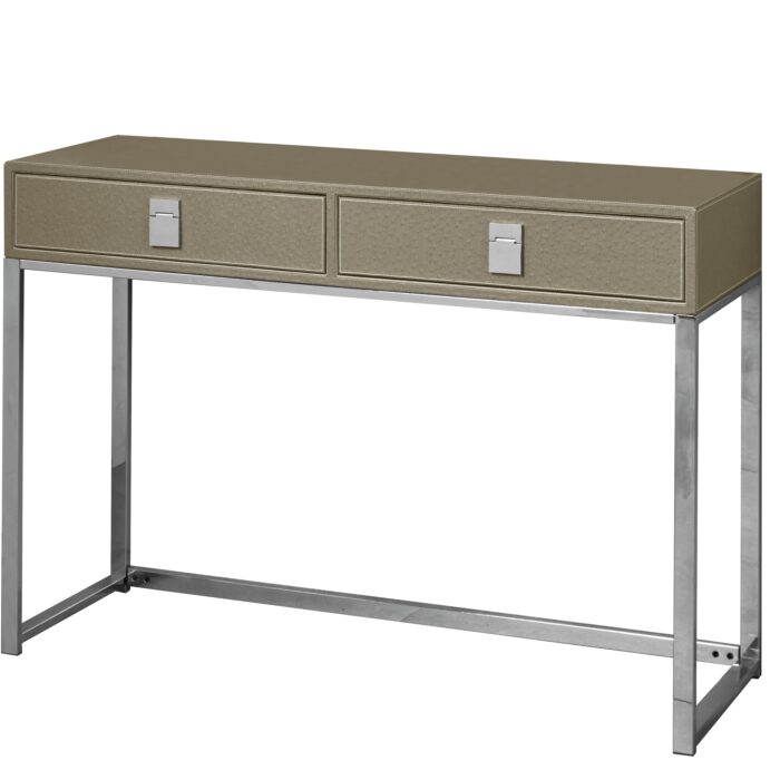 CONSOLE - BUREAU - ASPECT AUTRUCHE - SABLE 110*37*75