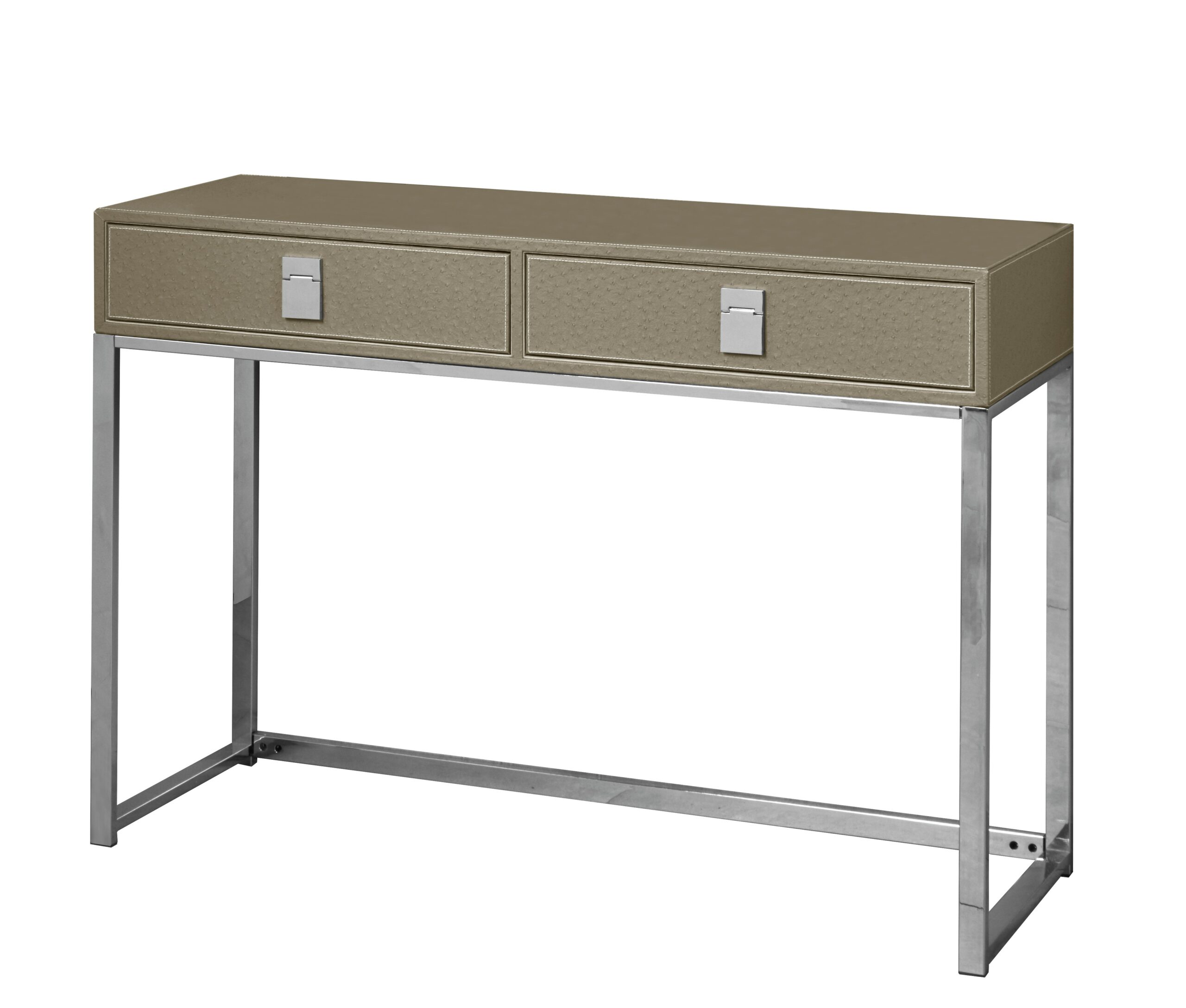 CONSOLE - BUREAU - ASPECT AUTRUCHE - SABLE 110*37*75