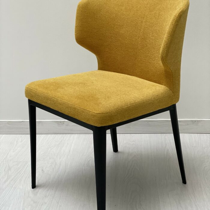 CHAISE VENUS EN TISSU- JAUNE 51*55*78(Hauteur d'assise 45)