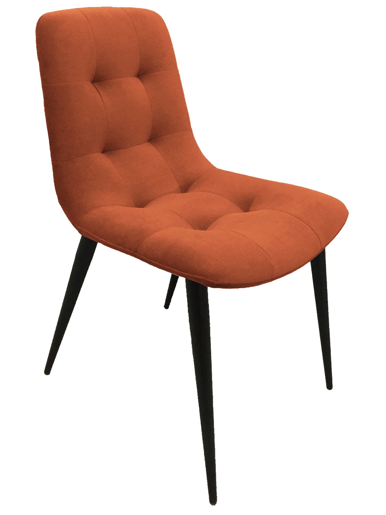 CHAISE DRESS CODE CAPITONNÉE -ORANGE ABRICOT - 84x47x60