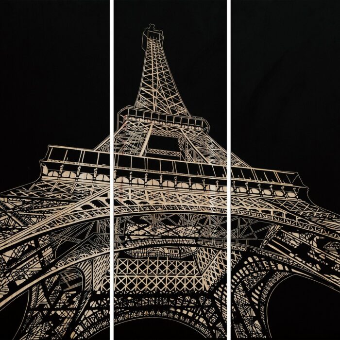 TABLEAU TRIPTYQUE TOUR EIFFEL H120*L40x3*P4