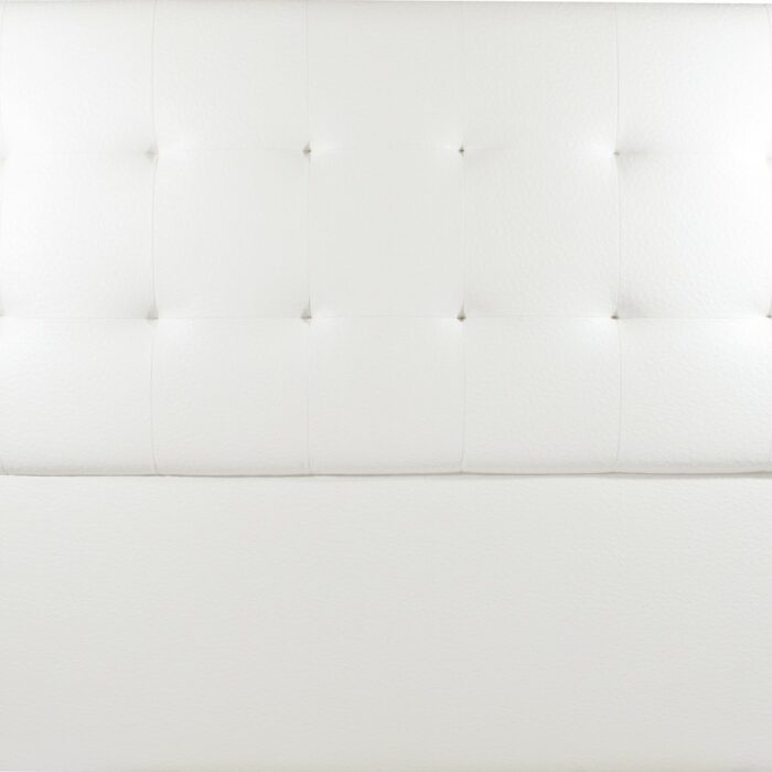 TETE DE LIT - ASPECT AUTRUCHE - BLANC - 145x120x10