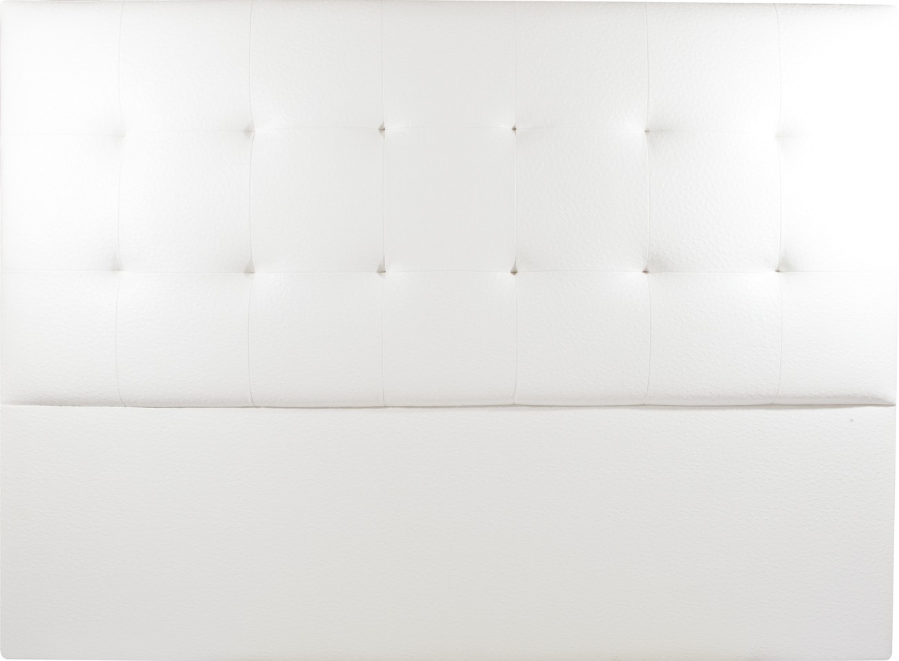 TETE DE LIT - ASPECT AUTRUCHE - BLANC - 145x120x10