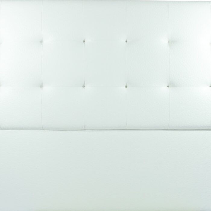 TETE DE LIT - ASPECT AUTRUCHE - BLANC - 165x120x10