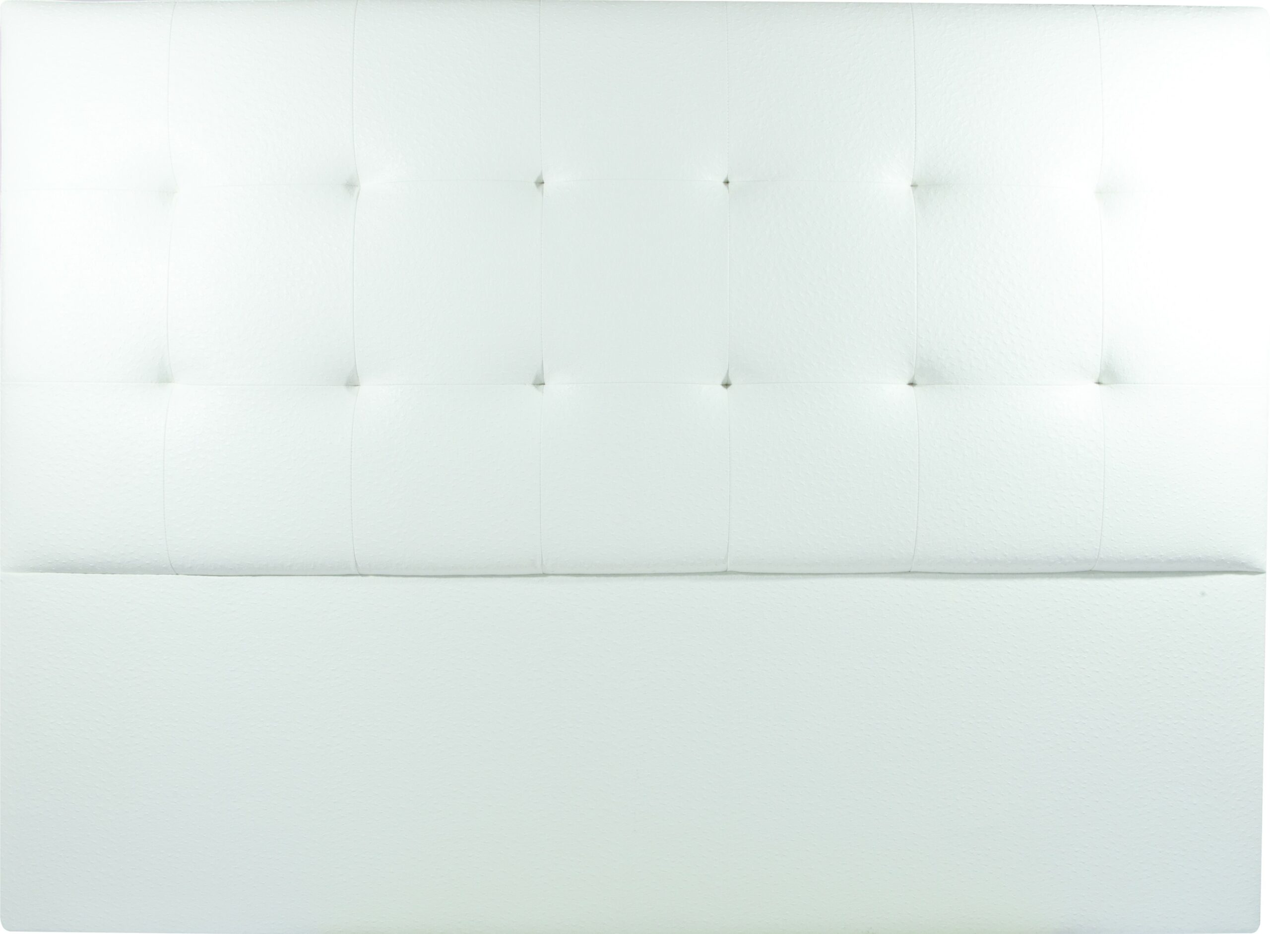 TETE DE LIT - ASPECT AUTRUCHE - BLANC - 165x120x10