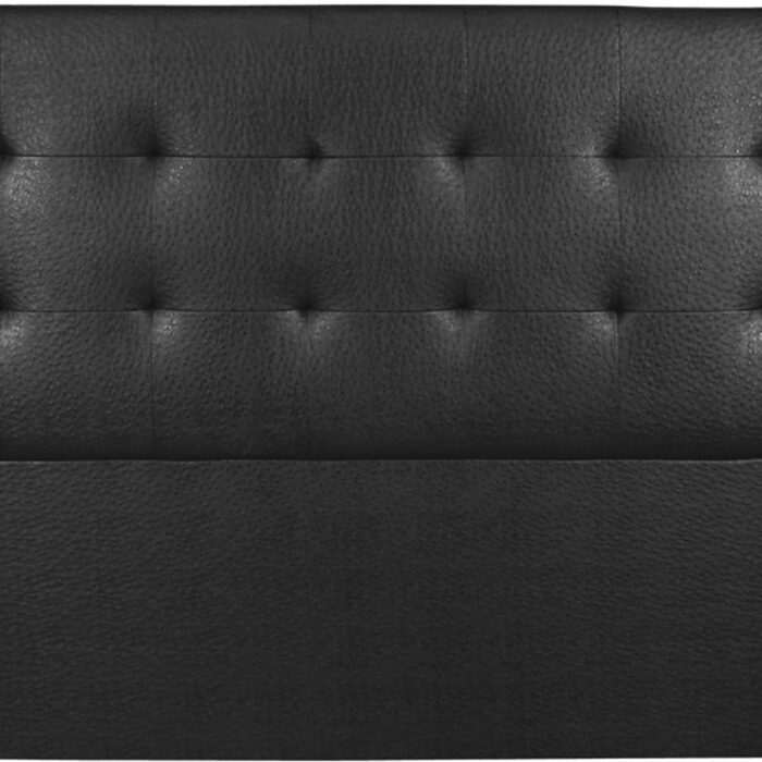 TETE DE LIT - ASPECT AUTRUCHE - NOIR - 165x120x10