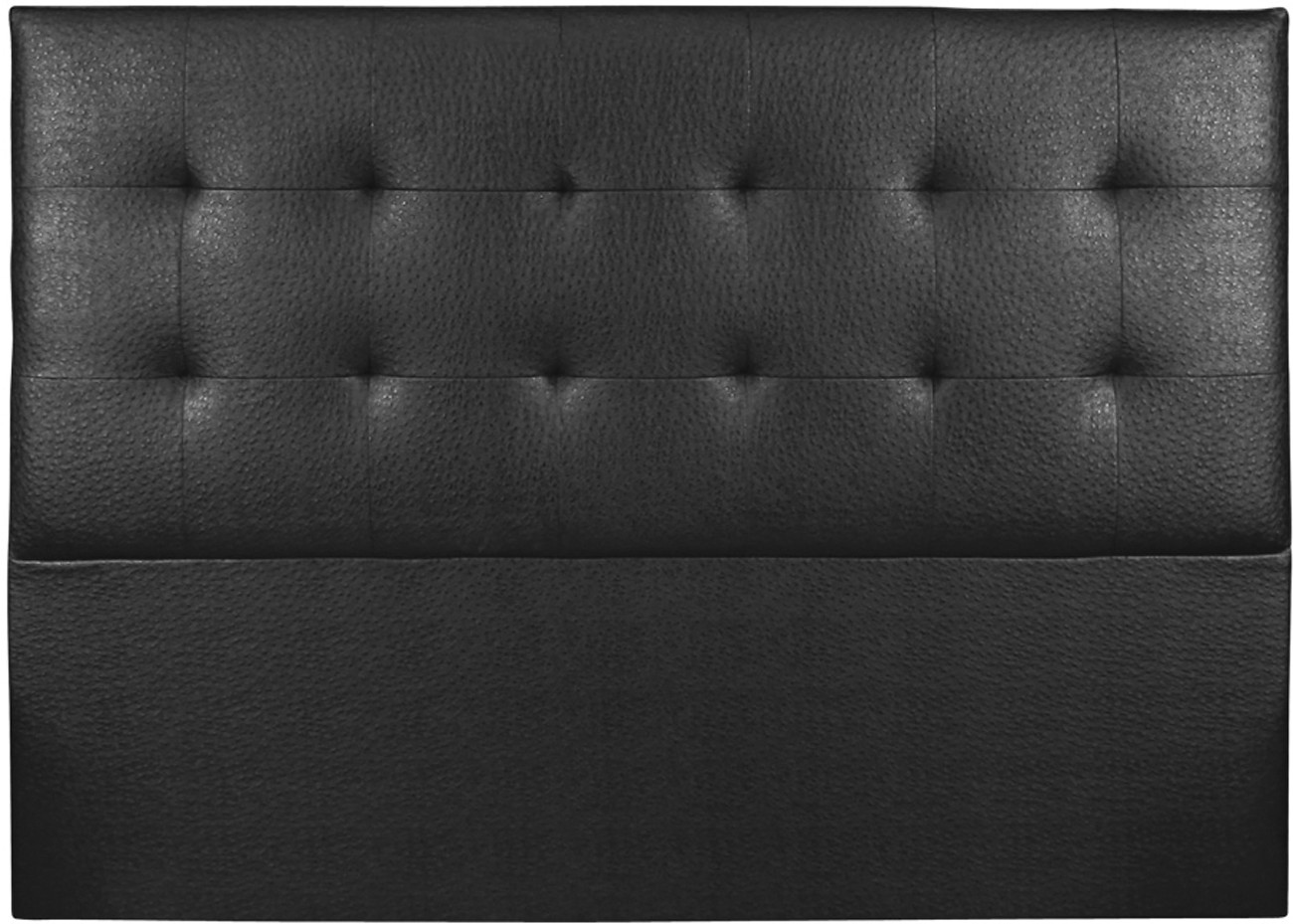 TETE DE LIT - ASPECT AUTRUCHE - NOIR - 165x120x10