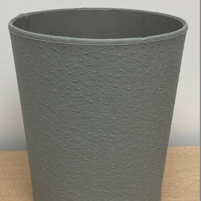 CORBEILLE DE BUREAU - ASPECT AUTRUCHE - GRIS BETON