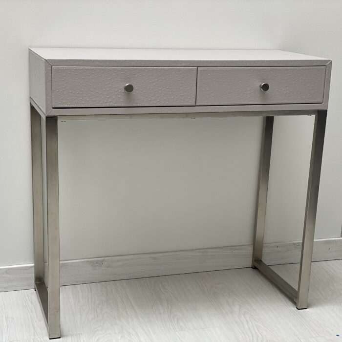 BUREAU - ASPECT AUTRUCHE - GRIS PERLÉ 75x80x34