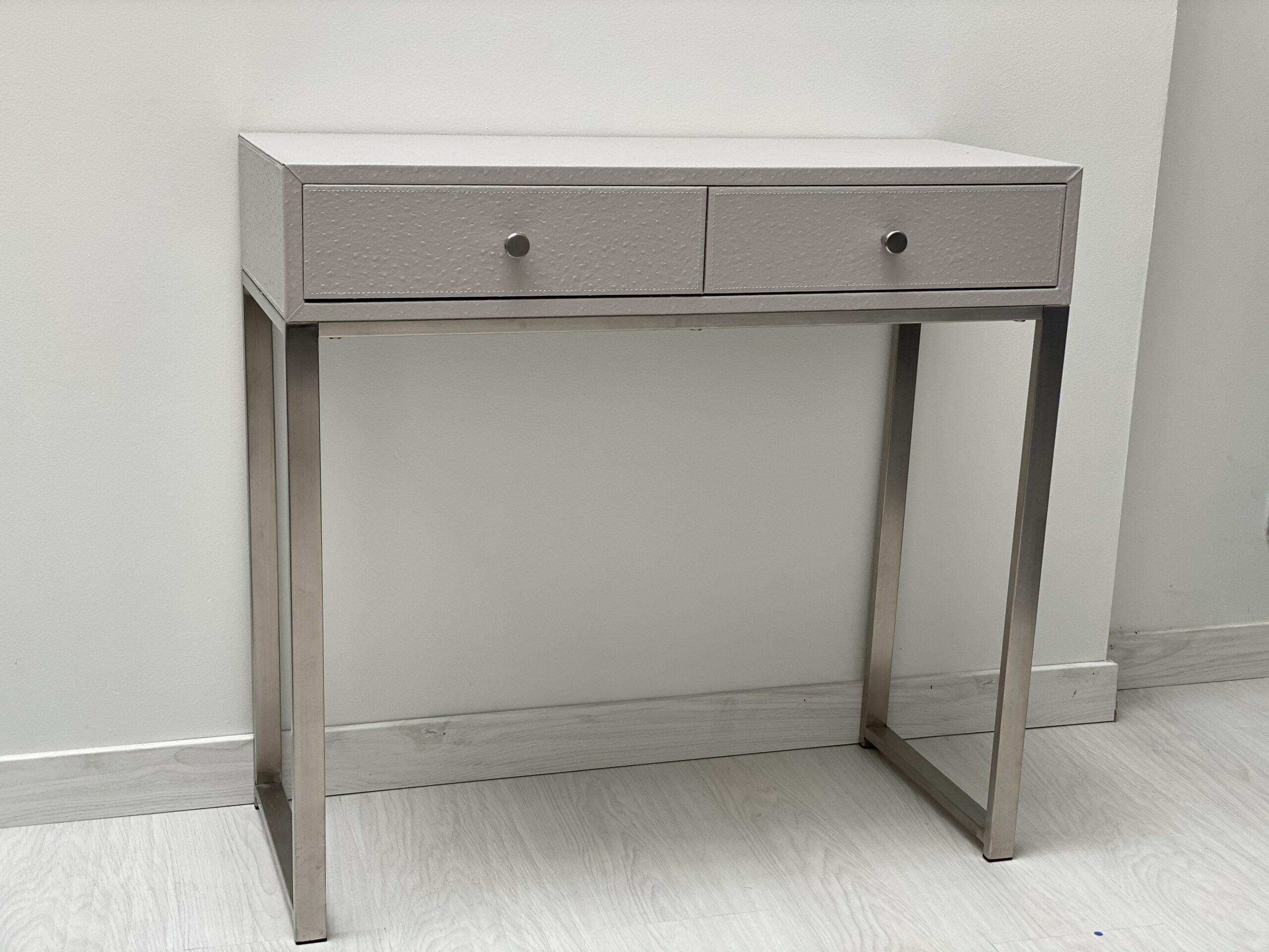 BUREAU - ASPECT AUTRUCHE - GRIS PERLÉ 75x80x34