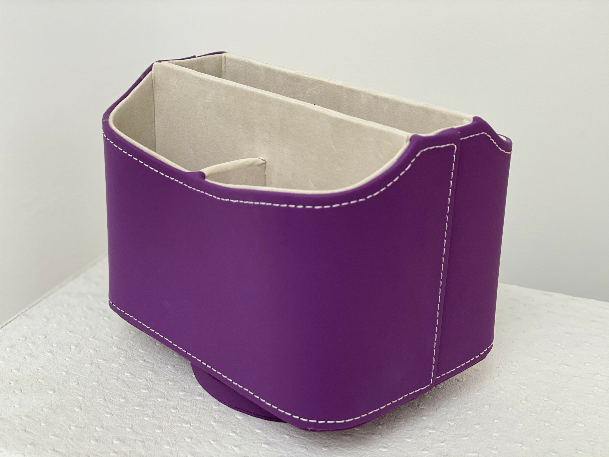 PORTE TELECOMMANDES TOURNANT - ASPECT VELOUTE - VIOLET