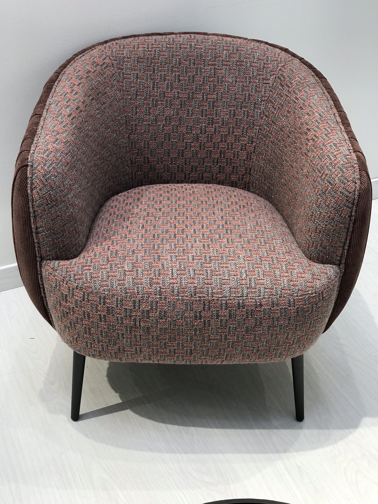 FAUTEUIL EFFET PLISSE- TERRACOTTA 77/47*80/55*74/45