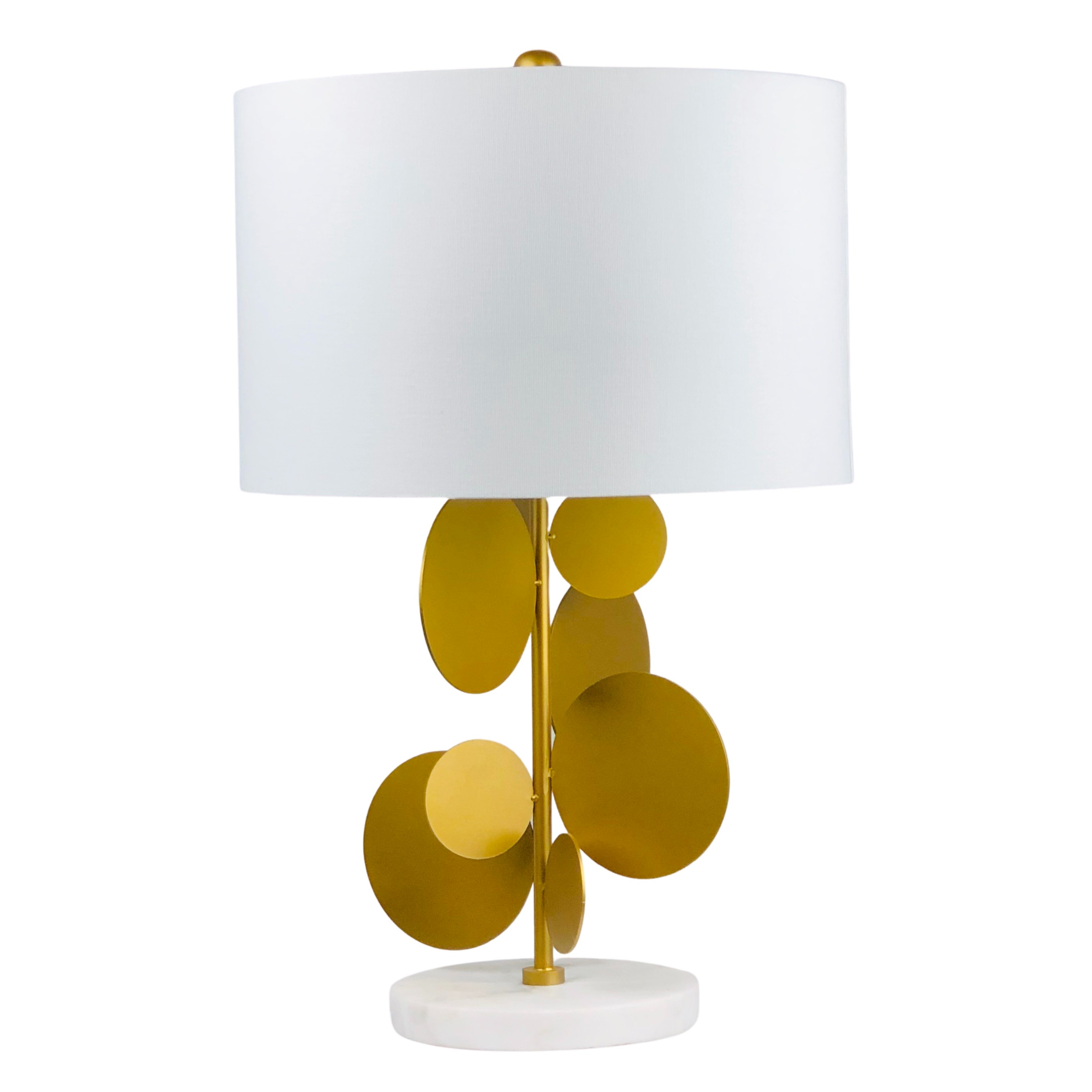 LAMPE A POSER BLANC/BRONZE 35*35*56