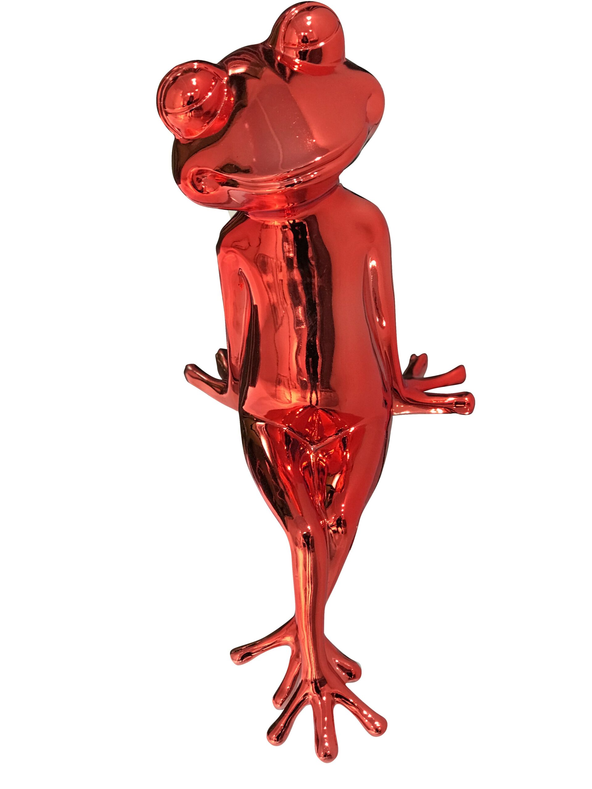 GRENOUILLE MÉTALLISÉE - GRAND - ROUGE 56*24*22