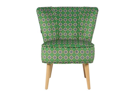 FAUTEUIL GATSBY STRIE VERT- 61*67*75/41