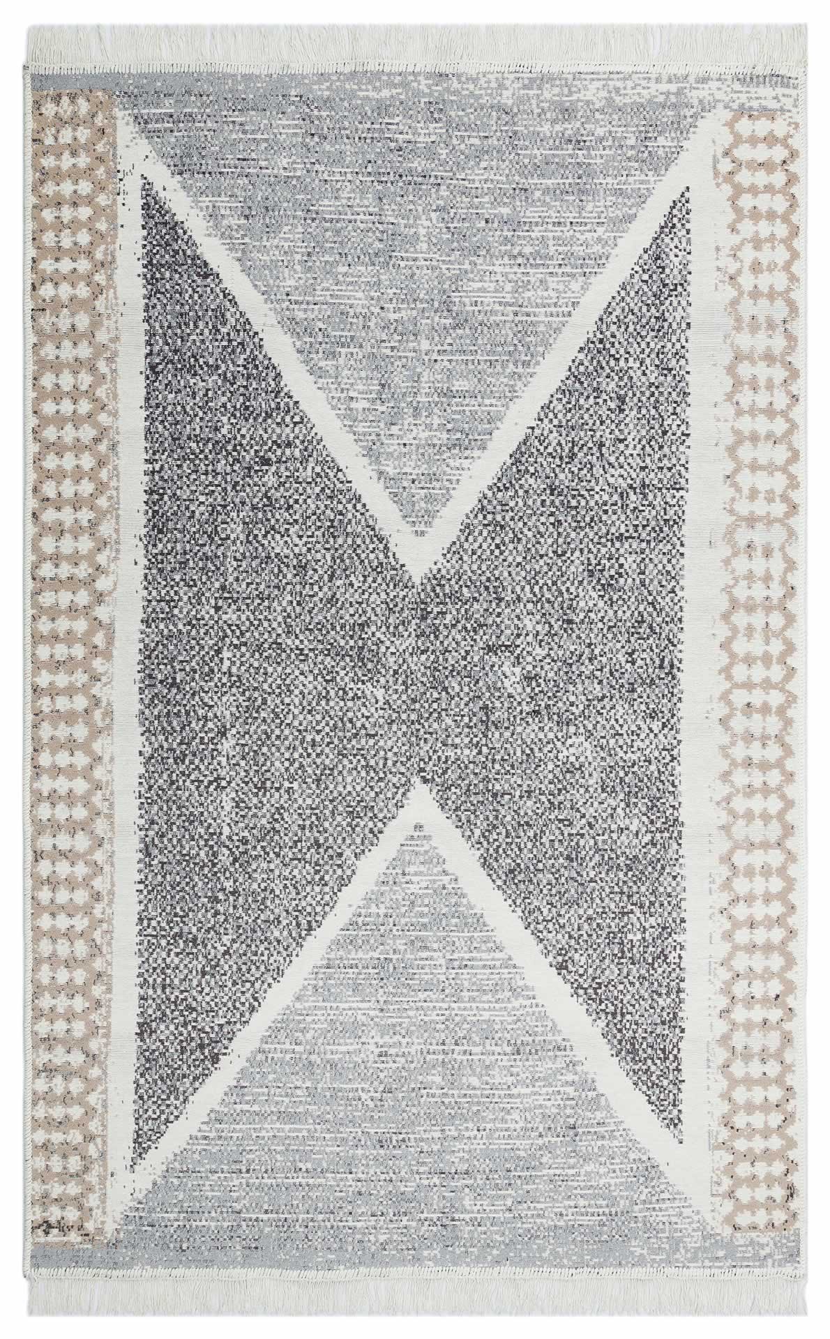 TAPIS COTON RECYCLE GRIS 80x150x5