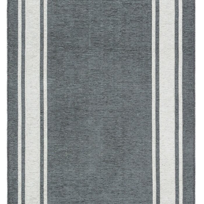 TAPIS REVERSIBLE & LAVABLE GRIS BLANC 75x150x8