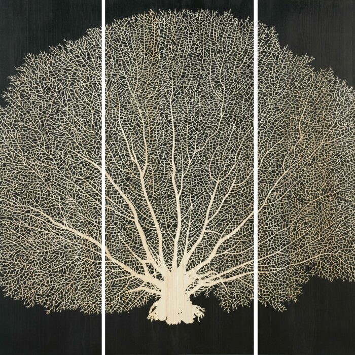 TABLEAU SCULPTÉ ARBRE 120*40*4*3pcs