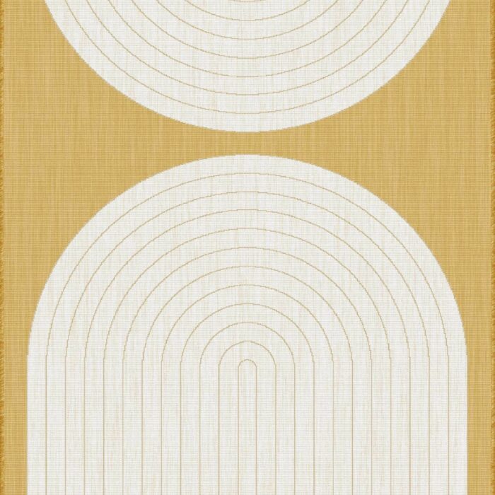 TAPIS REVERSO & All SEASONS JAUNE/BLANC - 120/170 -100% polypropylène