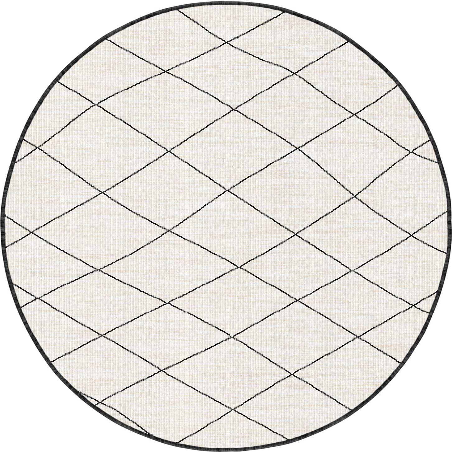 TAPIS ROND REVERSO & All SEASONS NOIR/BLANC - diam 160 -100% polyprop