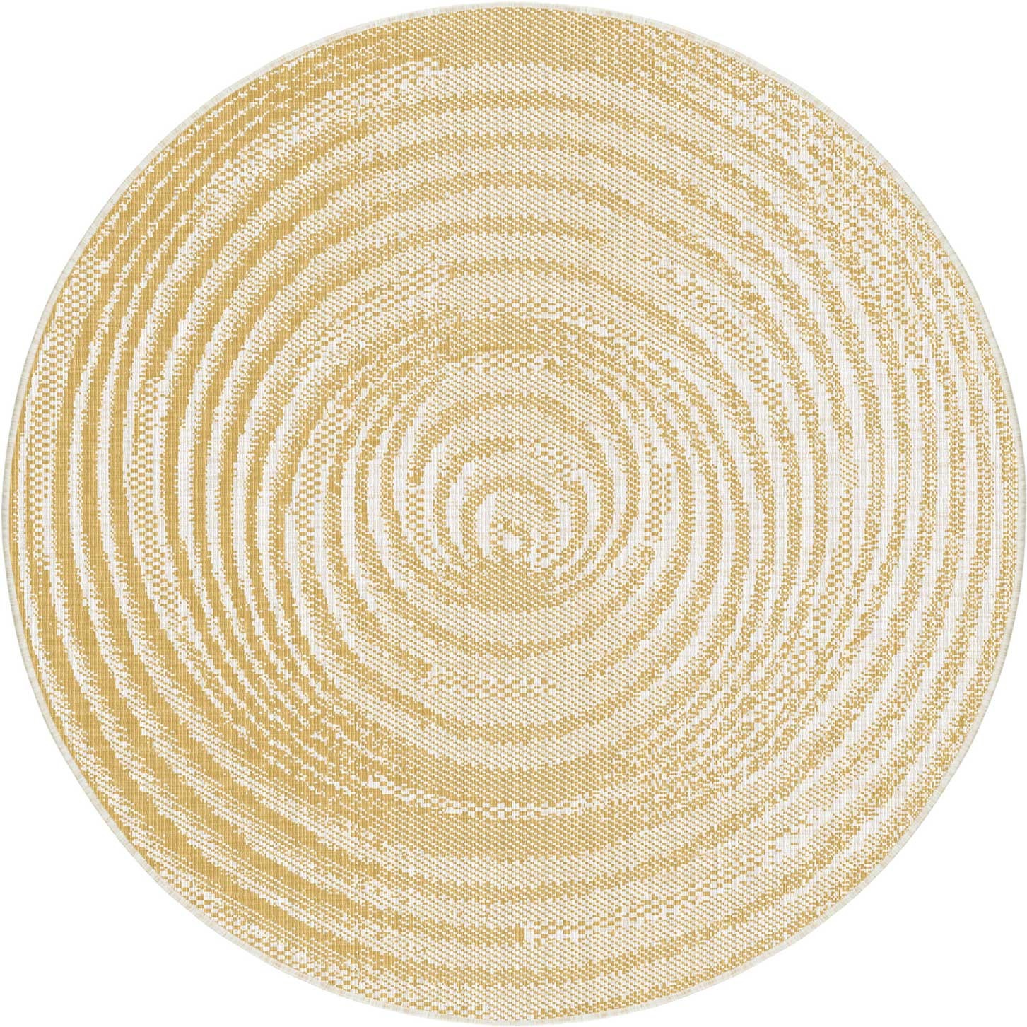 TAPIS ROND REVERSO & All SEASONS JAUNE - diam 160 -100% polypropylène