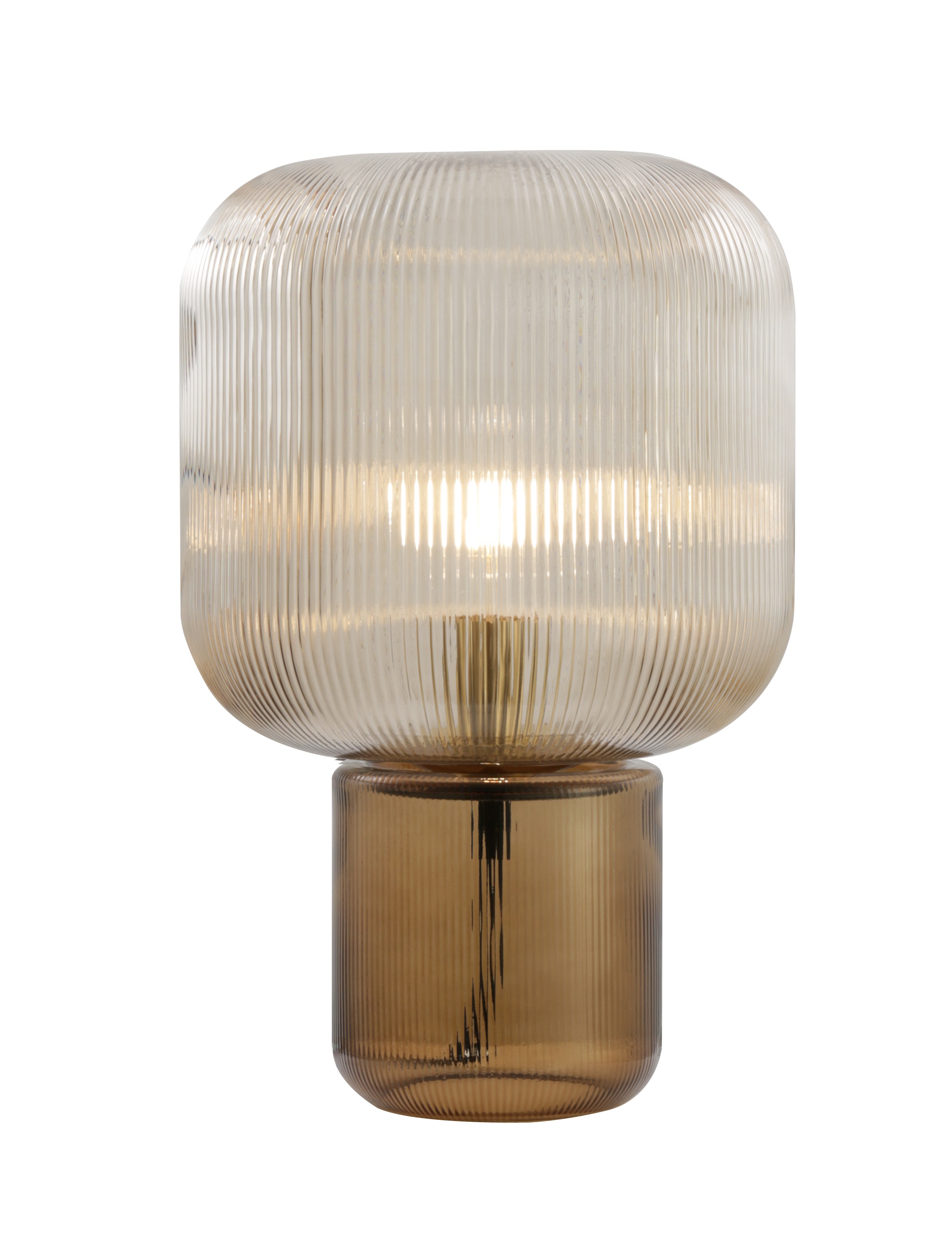 LAMPE APOSER EN VERRE COGNAC D29*H42 CM