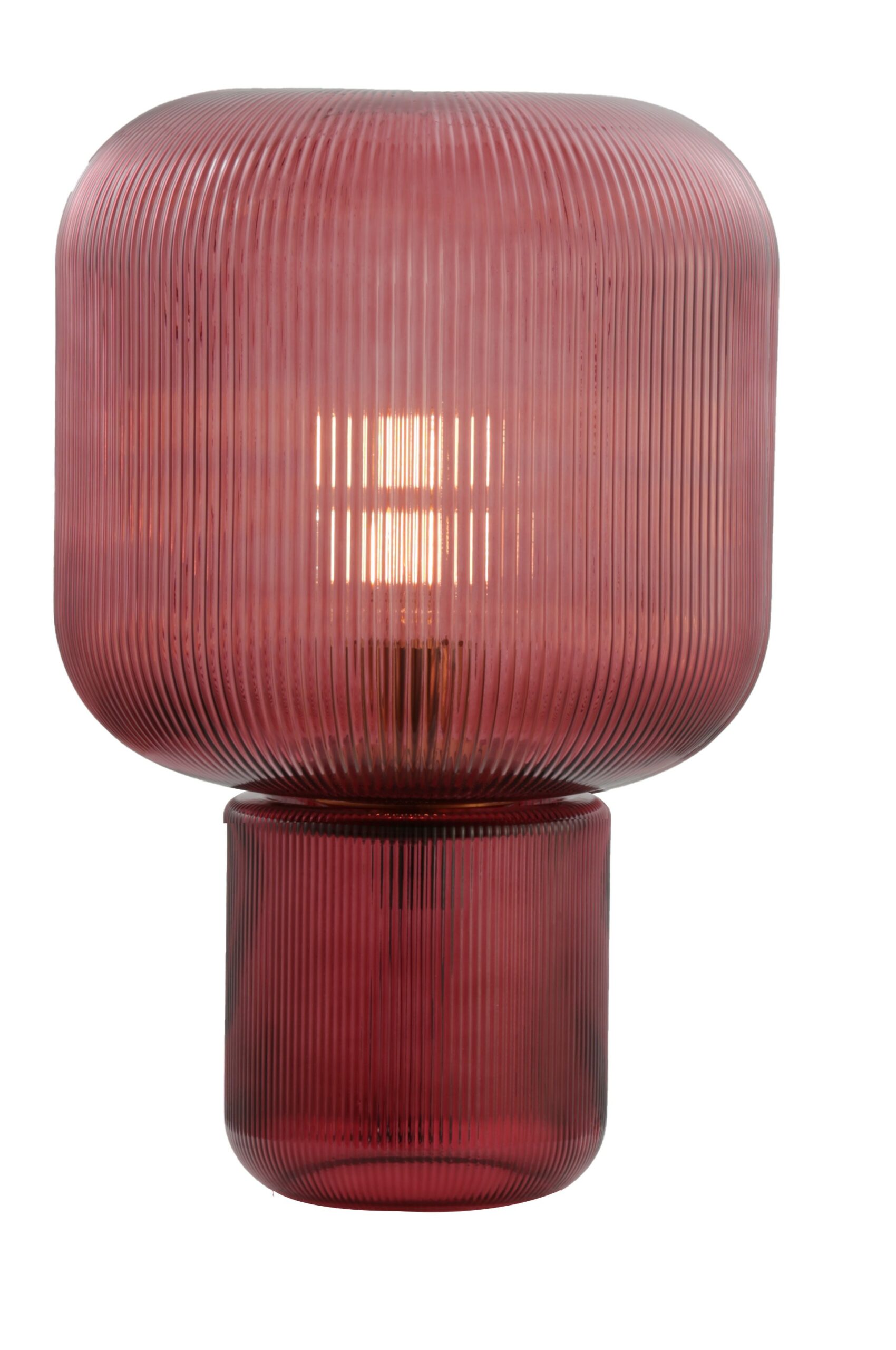 LAMPE APOSER EN VERRE ROUGE D29*H42 CM