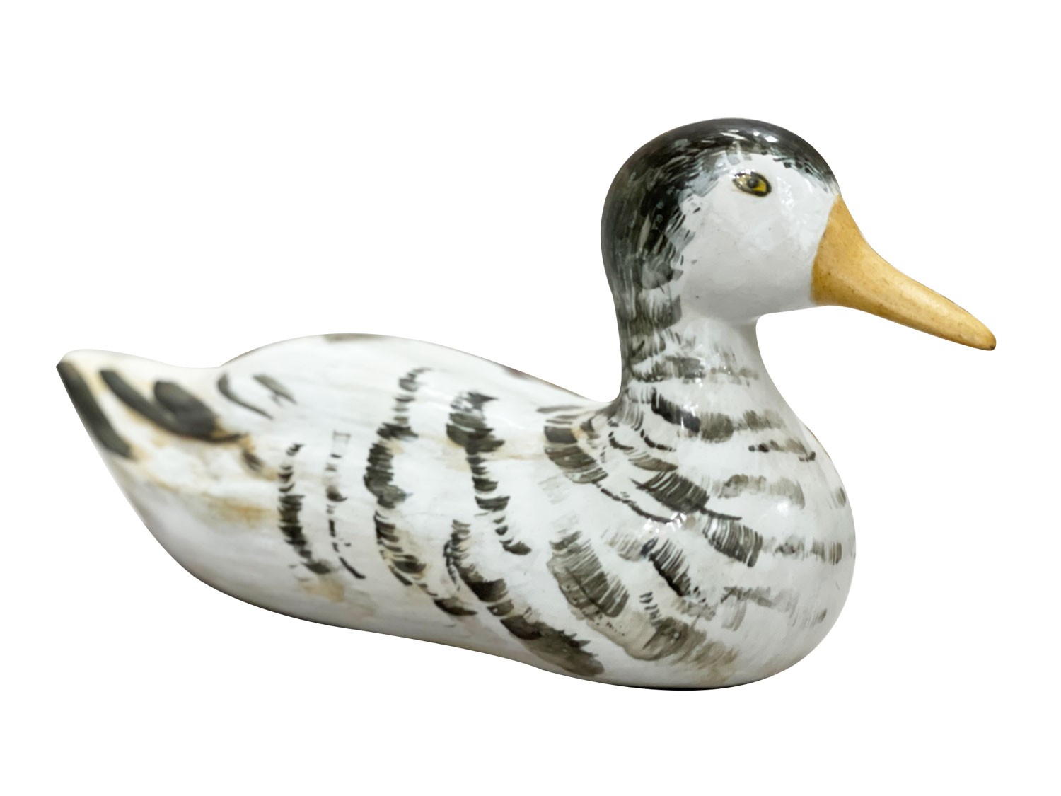 CANARD EN PORCELAINE-BRONZE