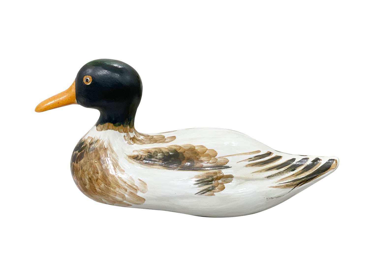 CANARD EN PORCELAINE-VERT FONCE