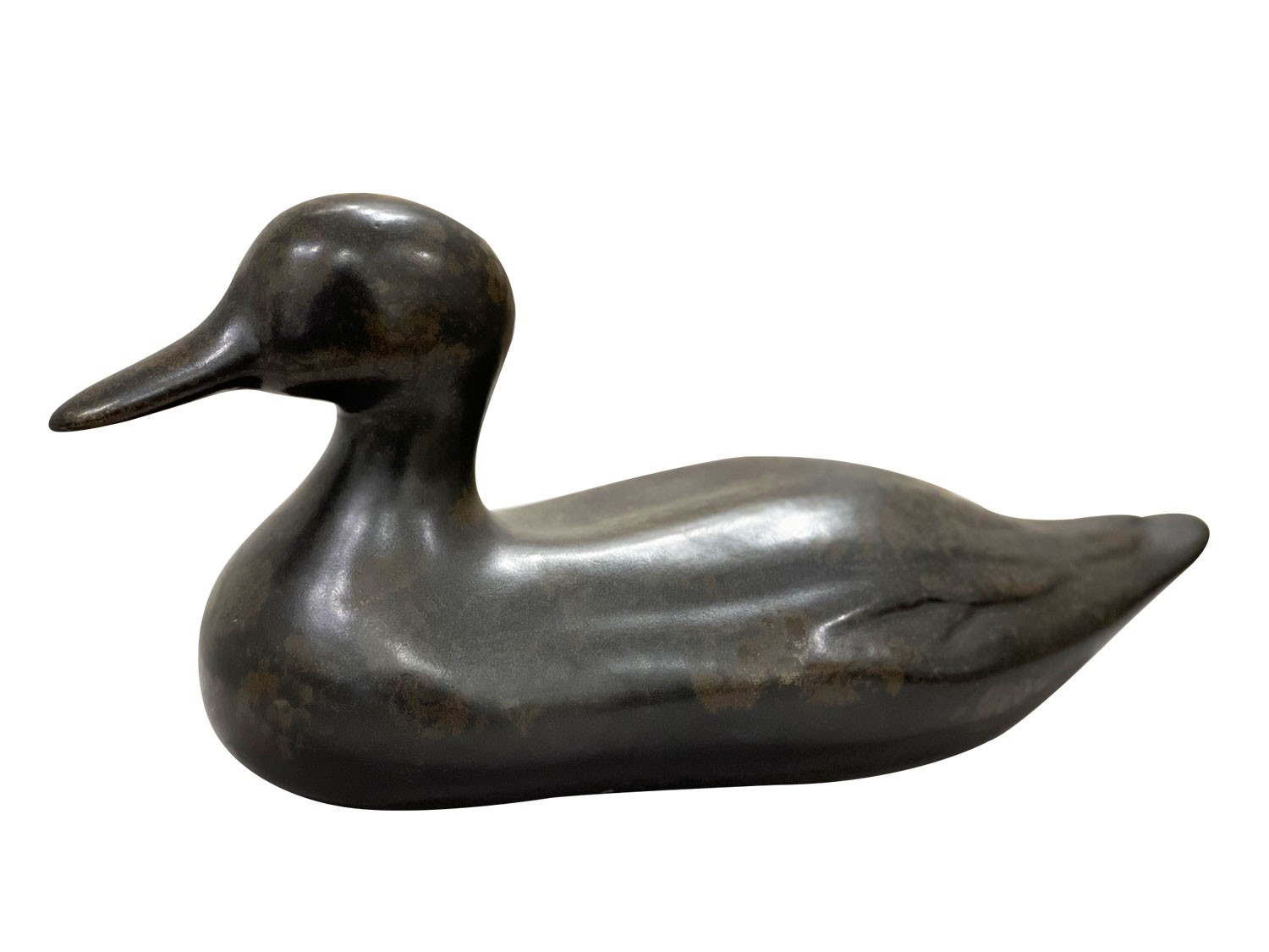 CANARD EN PORCELAINE-BLANC/ VERT