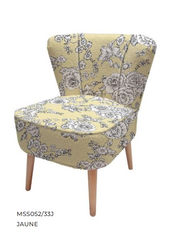 FAUTEUIL JARDIN DE JOUY JAUNE