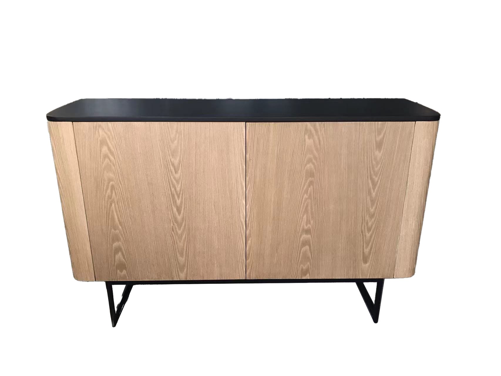 BUFFET-BOIS NATUREL/NOIR- 120x35x75