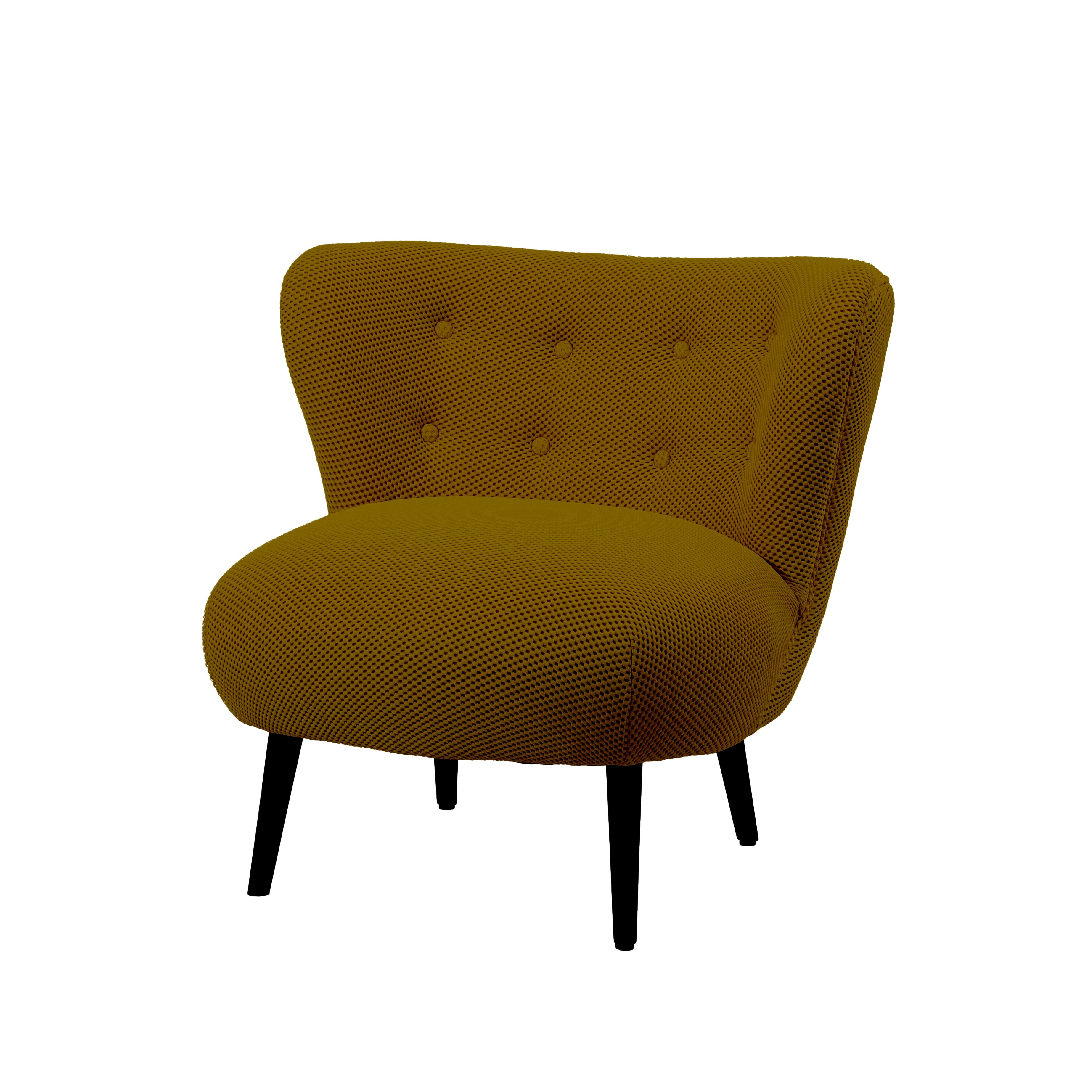 FAUTEUIL NID D'HIRONDELLE MESH 3D-JAUNE- 78x79x73