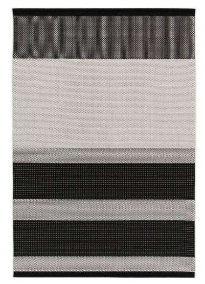 TAPIS IN & OUT OLGA-GRIS/NOIR- 120x170x POLYPROPYLENE