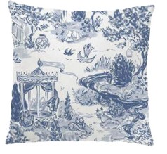 COUSSIN JARDIN DE JOUY-BLEU- 40xx40