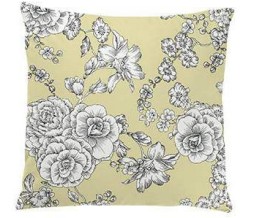 COUSSIN JARDIN DE JOUY-JAUNE- 40xx40