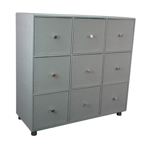 COMMODE 9T - ASPECT AUTRUCHE - GRIS BETON 78 x 85 x 34