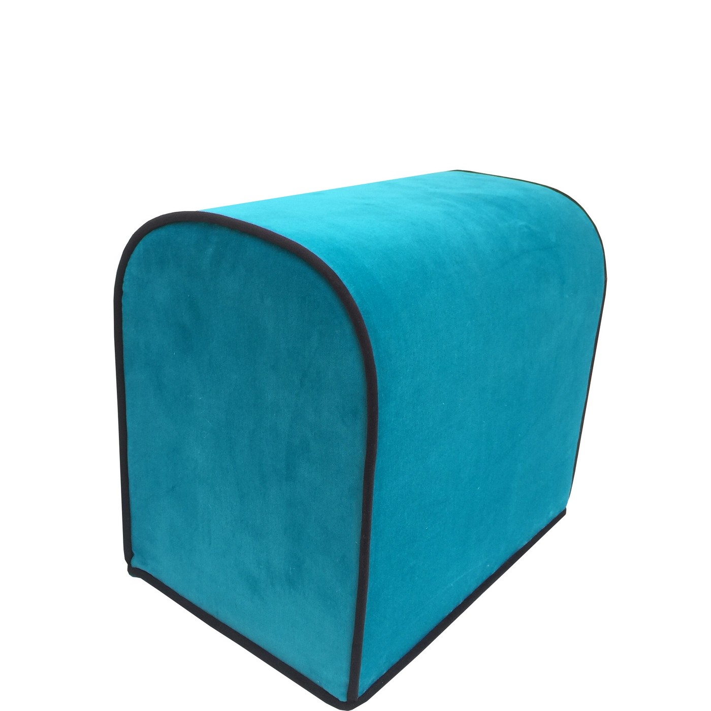 POUF/REPOSE PIED MULTIFACE * ASPECT VELOUR * BLEU 38.5*43