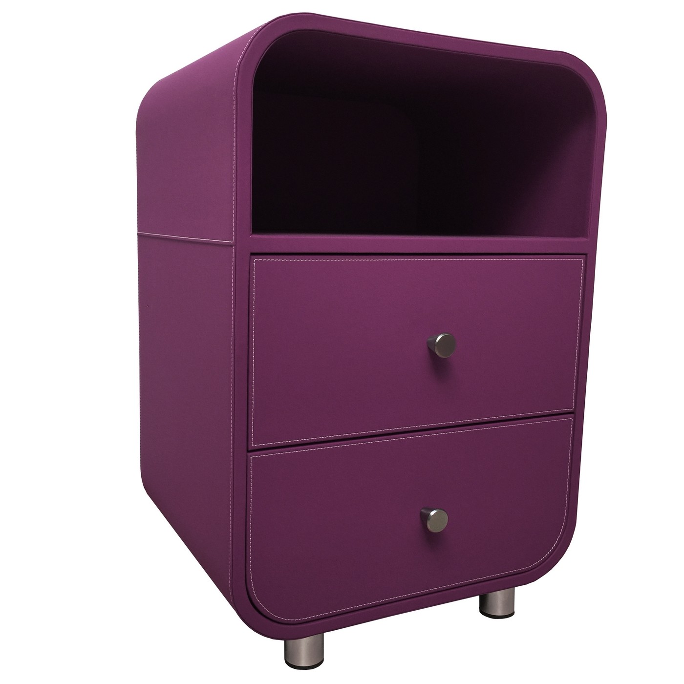 CHEVET 3T (AVEC RAILS/RALENTISSEUR) ASPECT VELOUR * VIOLET 59*40